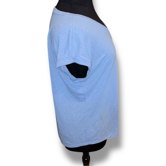 TALBOTS DROP SHOULDER V-NECK TEE - 1X Tranquil Blue - Picture 5 of 13